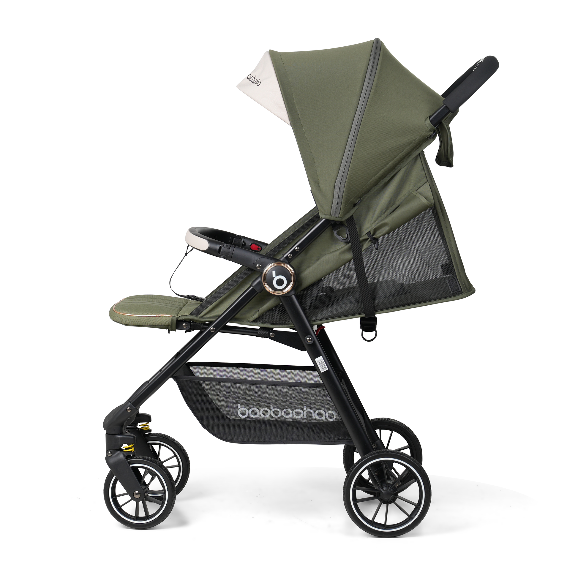 Baobaohao A6 Baby Stroller, Lightweight & Foldable Travel Pram for Newborns & Toddlers – Olive Green