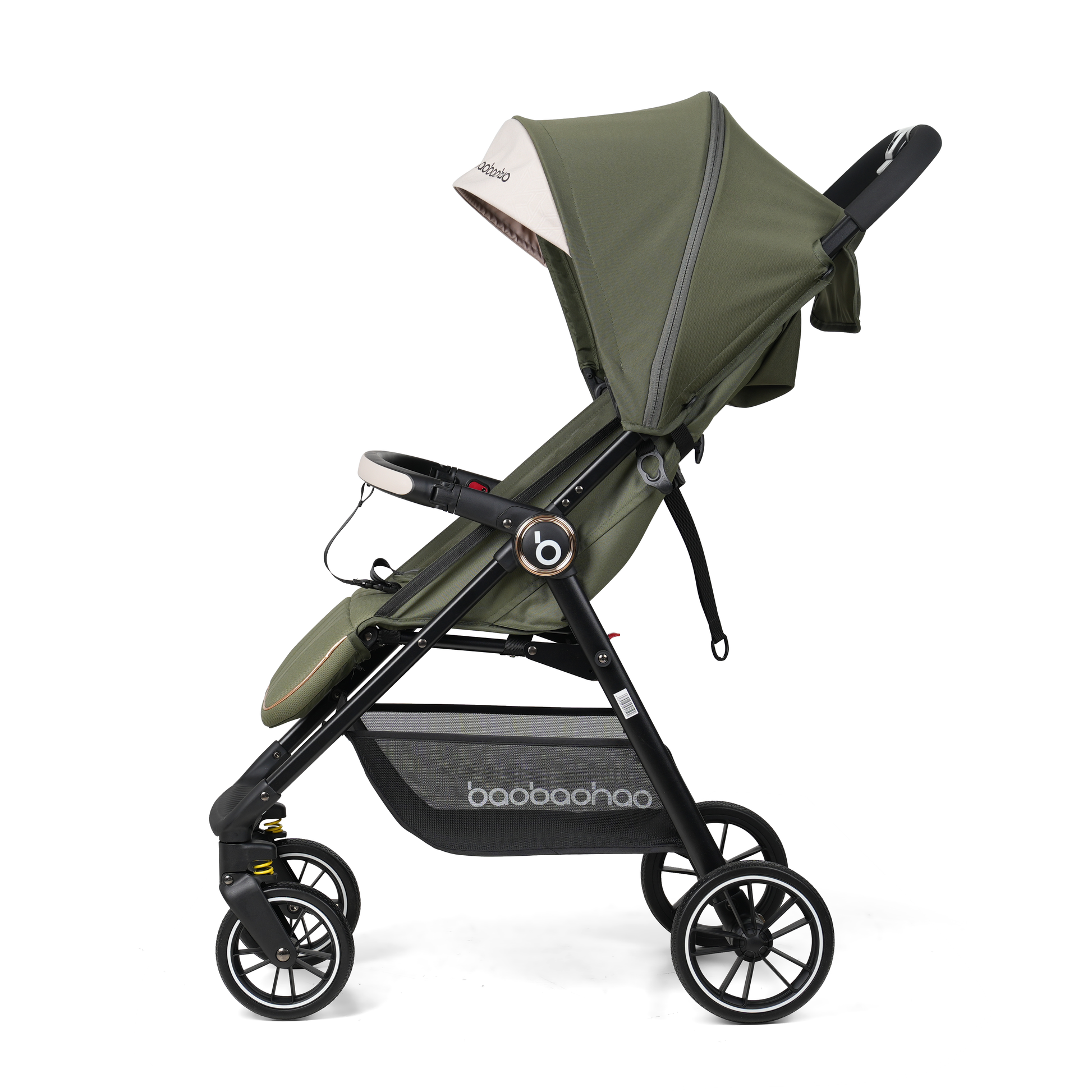 Baobaohao A6 Baby Stroller, Lightweight & Foldable Travel Pram for Newborns & Toddlers – Olive Green